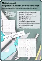 Vorschau - Arbeitsblätter - Materialpaket: Proportionale und Lineare Funktionen - Deckblatt