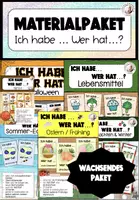 Vorschau - Spiele - Materialpaket Ich habe wer hat Deutsch Sek I DaZ - Deckblatt
