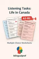 Vorschau - Arbeitsblätter - Materialpaket: Hörverstehen – Bezugskultur Canada (ZP10) - Deckblatt