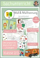 Vorschau - Unterrichtsreihen - Materialpaket Müll und Mülltrennung Klasse 2 & 3 - Deckblatt