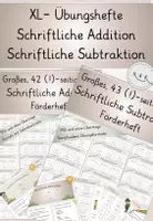Vorschau - Arbeitsblätter - XL-Förderhefte: Schriftliche Addition + Schriftliche Subtraktion, Förderhefte - Deckblatt