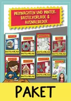 Vorschau - Mal- und Bastelvorlagen - Weihnachten und Winter - Bastelvorlage + Malvorlage SPARPAKET - Deckblatt