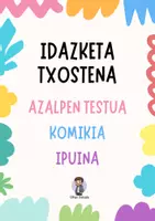 Vista previa - Hojas de trabajo - Testu motak (1. ebaluaketa) - Portada