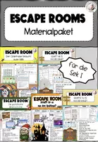 Vorschau - Arbeitsblätter - Materialpaket Escape Rooms Deutschunterricht Sek I - Deckblatt