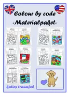 Vorschau - Arbeitsblätter - Materialpaket Colour by code (12 Übungen) - Deckblatt
