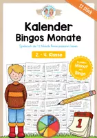 Vorschau - Arbeitsblätter - Bundle: Bingos zu den Monaten (12 Stück) - Deckblatt