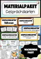 Vorschau - Arbeitsblätter - Materialpaket Gesprächskarten Deutsch Sek I DaZ - Deckblatt