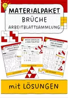 Vorschau - Arbeitsblätter - Materialpaket: Brüche Arbeitsblätter (37 Materialien) - Deckblatt