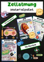Vorschau - Arbeitsblätter - Zellatmung Materialpaket: Glykolyse, Atmungskette, ATP, Glucose - Stoffwechsel - Deckblatt