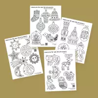 Voorbeeld - Kersthangers sjablonen templates voor embossing metaalfolie of andere kerstknutsels - Voorblad