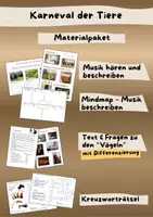 Vorschau - Arbeitsblätter - Karneval der Tiere – Materialpaket - Deckblatt