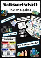 Vorschau - Stundenentwürfe - Volkswirtschaft Materialpaket: Wirtschaftsordnungen, Angebot & Nachfrage, Wirtschaftskreislauf, Inflation, Banken - Deckblatt