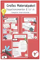 Vorschau - Unterrichtsreihen - Großes Materialpaket Doppelkonsonat/ tz/ ck inkl. 2 differenzierten Lernzielkontrollen - Deckblatt