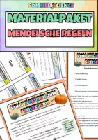 Vorschau - Stundenentwürfe - Mendelsche Regeln Materialpaket – Genetik Unterricht mit Kürbis/Halloween Kontext - Deckblatt