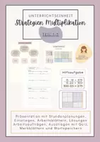 Vorschau - Stundenentwürfe - Unterrichtseinheit Halbschriftliche Multiplikation I stellenweise I Hilfsaufgabe I gegensinniges Verändern - Deckblatt