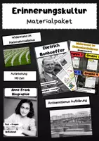 Vorschau - Arbeitsblätter - Erinnerungskultur Materialpaket: Geschichte, Widerstand & Holocaust verstehen - Deckblatt