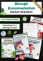 Vorschau - Arbeitsblätter - Biologie Klassenarbeiten 7. & 8. Klasse Gymnasium: Rundum-Sorglos-Paket - Deckblatt