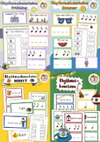 Vorschau - Arbeitsblätter - Rhythmusbausteine Frühling, Sommer, Herbst und Winter im Musikunterricht, Sparpaket - Deckblatt