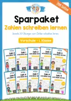 Vorschau - Arbeitsblätter - Mega-Bundle: Zahlen schreiben lernen (250 Arbeitsblätter) - Deckblatt