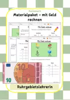 Vorschau - Arbeitsblätter - Materialpaket - Mit Geld rechnen Mathematik - Deckblatt