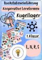Vorschau - Fördermaterial/Inklusion - Buchstabeneinführung L, N, R, S - Buchstabe L, N, R, S - Kugellager L, N, R, S - Deckblatt