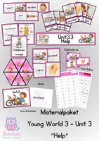 Vorschau - Spiele - Materialpaket - Young World 3 - Unit 3 "Help" - Deckblatt