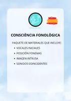 Vista previa - Hojas de trabajo - PAQUETE DE MATERIALES: CONCIENCIA FONOLÓGICA - Portada