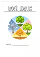 Vorschau - Arbeitsblätter - Materialpaket das Jahr – Stationenlernen mit Jahreszeiten, Monaten, Woche und Tag - Deckblatt