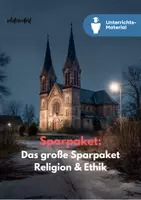 Vorschau - Stundenentwürfe - ✝️ Das große Sparpaket Religion & Ethik | Christentum · Islam · Interreligiöser Dialog · Werte & Verantwortung - Deckblatt