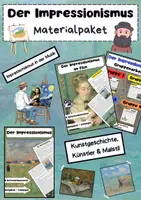 Vorschau - Arbeitsblätter - Impressionismus Materialpaket: Kunst, Künstler, Film & Musik - Deckblatt