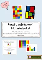 Vorschau - Mal- und Bastelvorlagen - Kunst für zwischendurch: "Kunst aufräumen" - Materialpaket - Deckblatt