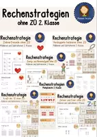 Vorschau - Spiele - Rechenstrategien Addieren und Subtrahieren 2. Klasse ohne ZÜ - Deckblatt
