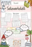 Vorschau - Arbeitsblätter - Materialpaket Satzwerkstatt - Sätze schreiben - Deckblatt