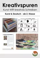 Vorschau - Stundenentwürfe - Kreativspuren – fächerübergreifendes Projekt für Kunst & kreatives Schreiben - Deckblatt