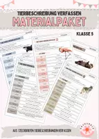 Vorschau - Arbeitsblätter - Tierbeschreibungen verfassen - Steckbriefe (Materialpaket) - Deckblatt