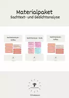 Vorschau - Fördermaterial/Inklusion - Materialpaket: Gedicht- und Sachtextanalyse (Anleitung und Guide) - Deckblatt