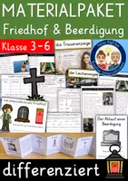 Vorschau - Stundenentwürfe - Friedhof & Beerdigung Klasse 3-6 MATERIALPAKET (Tod Sterben Trauer) - Deckblatt