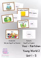 Vorschau - Bildkarten - Materialpaket - Voci - Kärtchen - Young World 2 - Unit 1 - 5 - Deckblatt