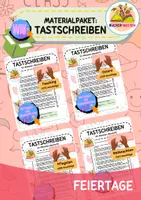 Vorschau - Text - Materialpaket Tastschreiben IT: 10-Minuten-Abschriften Feiertage - Deckblatt