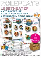 Vorschau - Arbeitsblätter - Materialpaket: Lesetheater / Rollenspiel für den Englischunterricht "New York City" - Klasse 6-8 - Deckblatt