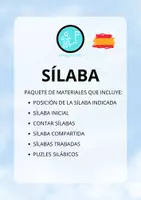 Vista previa - Hojas de trabajo - PAQUETE DE MATERIALES: SÍLABA - Portada