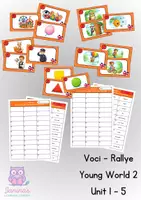 Vorschau - Arbeitsblätter - Materialpaket - Voci - Rallye - Young World 2 - Unit 1 - 5 - Deckblatt