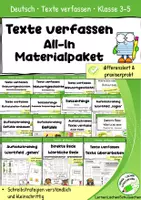 Vorschau - Stationenlernen - Texte verfassen – All-in-One-Paket fürs Aufsatztraining | Klasse 3–5 - Deckblatt