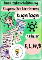 Vorschau - Spiele - Buchstabeneinführungen K, U, W, D - Buchstabe K, U, W, D - Kugellager K, U, W, D - Deckblatt
