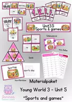 Vorschau - Arbeitsblätter - Materialpaket - Young World 3 - Unit 5 "Sports and games" - Deckblatt
