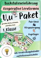 Vorschau - Arbeitsblätter - U - Paket - Pair Check U, Hörspaziergang U, Kugellager U - Deckblatt