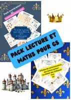 Aperçu - Feuilles d'exercices - Kit 2 packs sur le thème des châteaux en maths et lecture GS - Page de couverture