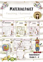 Vorschau - Mal- und Bastelvorlagen - Materialpaket: Fasching / Karneval / Fastnacht (Klasse 1-4) - Deckblatt