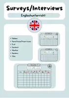Vorschau - Arbeitsblätter - Materialpaket - Interviews Surveys Englischunterricht - Deckblatt