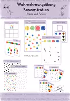 Vorschau - Arbeitsblätter - Materialpaket Wahrnehmung Konzentration Mathe Primarstufe Kreise und Punkte - Deckblatt